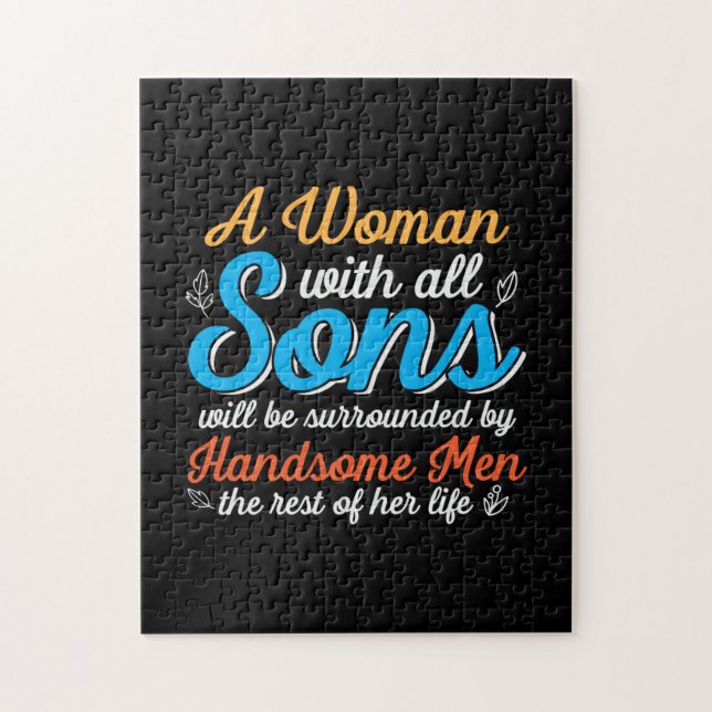 Quebra-cabeça Mãe Deu Uma Mulher Com Todo Filho (Vertical)