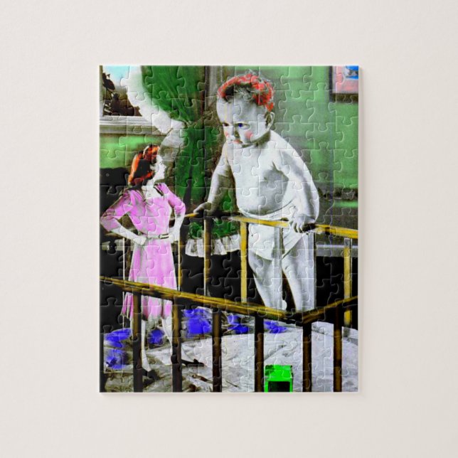 Quebra-cabeça Mãe dos anos 40 e seu bebê gigante (Vertical)