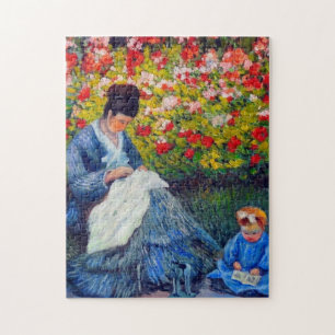 Quebra-cabeça Mãe e Criança Monet no Jardim