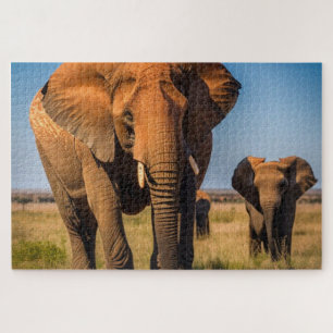 Quebra-cabeça Mãe e Elefante para Bebês