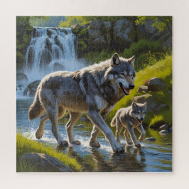Quebra-cabeça Mãe Loba e Filhote