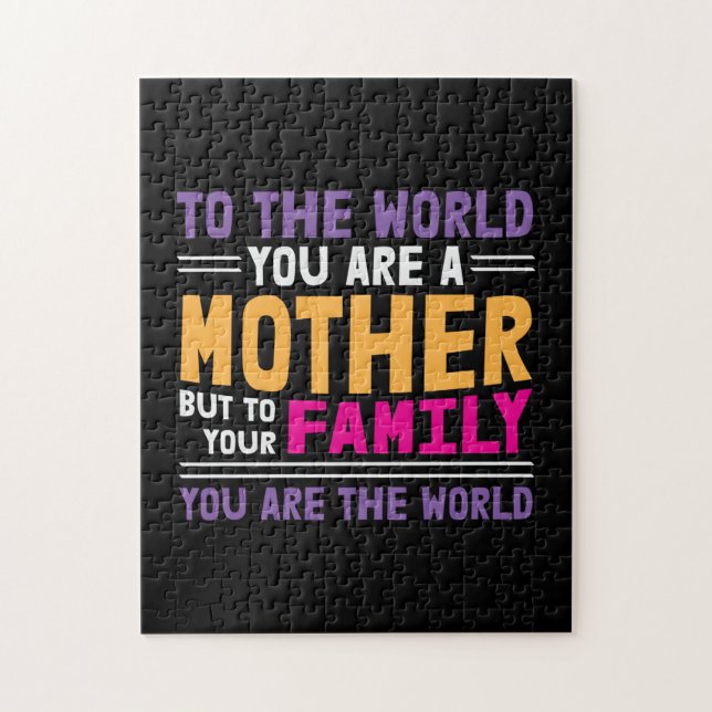Quebra-cabeça Mãe Presente Para O Mundo Você É Mãe (Vertical)