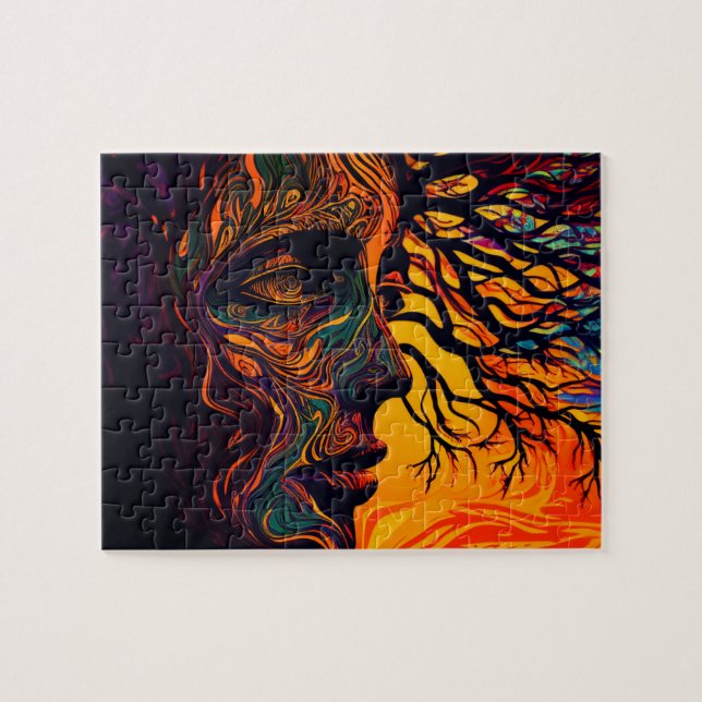 Quebra-cabeça Mãe Terra como Árvore (Horizontal)