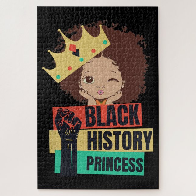 Quebra-cabeça Magia da Princesa Melanina de História Negra (Vertical)
