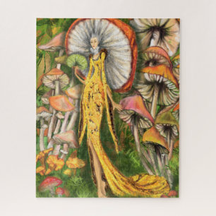 Quebra-cabeça Magic Mushroom Queen Fantasy Fairytale Painting