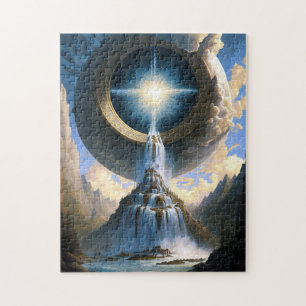 Quebra-cabeça Magic Waterfall Surreal Fantasy Art