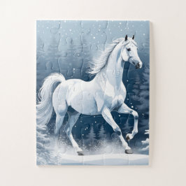 Quebra-cabeça Magic White Winter Horse