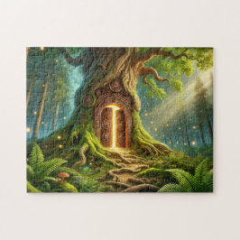 Quebra-cabeça Magical Forest Tree Portal Moss Magic Doorway