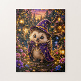 Quebra-cabeça Magical Hedgehog Wizard Jigsaw Puzzle