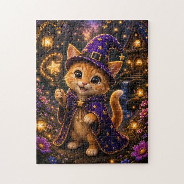 Quebra-cabeça Magical Kitten Wizard Jigsaw Puzzle (Vertical)