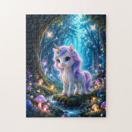 Quebra-cabeça Magical Unicorn in the Enchanted Forest Jigsaw Puz