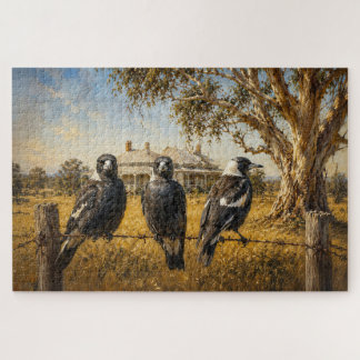 Quebra-cabeça Magpies in the outback