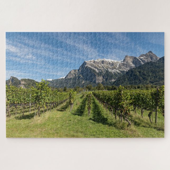 Quebra-cabeça Maienfeld Graubünden Suíça Vinhedos (Horizontal)