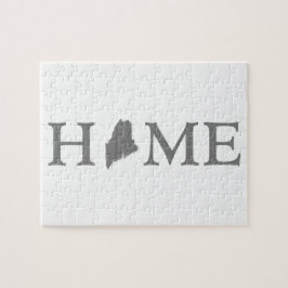 Quebra-cabeça Maine Home State Shaped Letter Gray Word Art