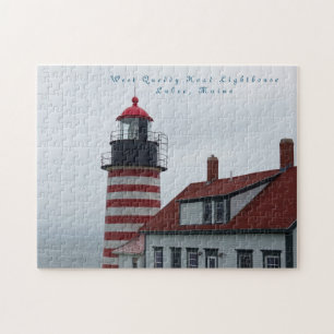Quebra-cabeça Maine Lighthouse West Quoddy Head Lubec
