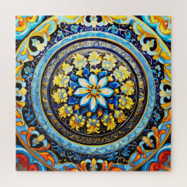 Quebra-cabeça Maiolica Floral espanhola italiana medieval