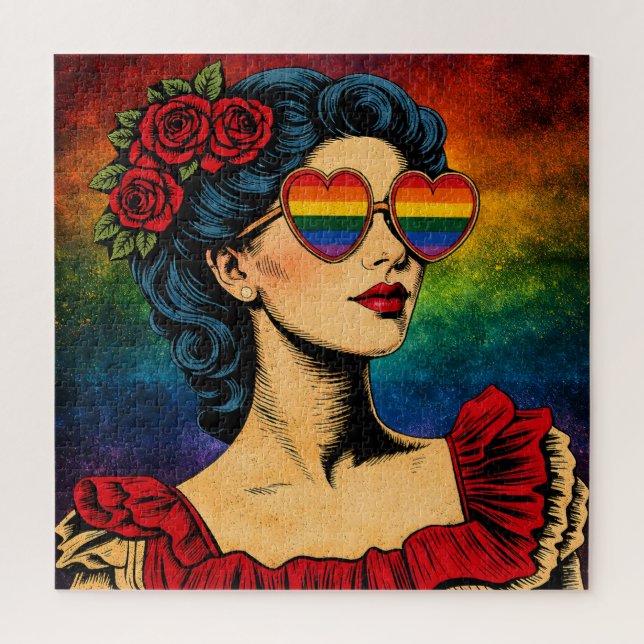 Quebra-cabeça Mais Orgulho Menos Preconceito Mês do Orgulho LGBT (Vertical)