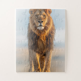 Quebra-cabeça Majestic Lion Jigsaw Puzzle - WildlifeAnimalPuzzle