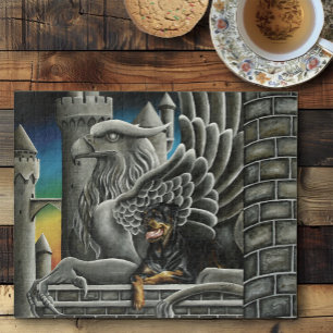 Quebra-cabeça Majestoso Castelo de Fantasia Sombria Rottweiler G