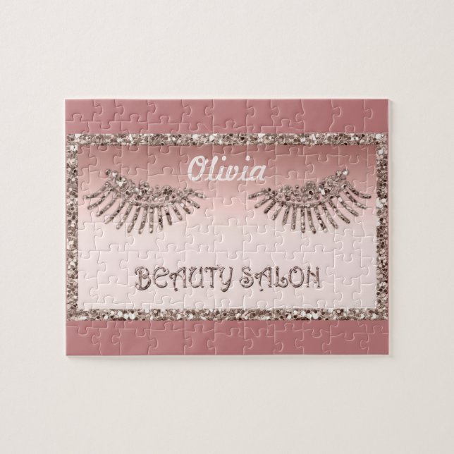 Quebra-cabeça Makeup Artist Eyes Lashes Glitter Drives Spark Bea (Horizontal)