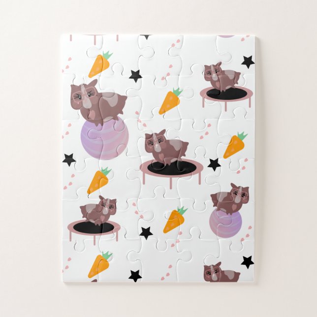 Quebra-cabeça Malhação de porcos-guincho Engraçado Design (Vertical)