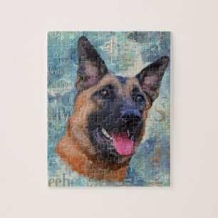 Quebra-cabeça Malinois - pastor belga - Mechelaar