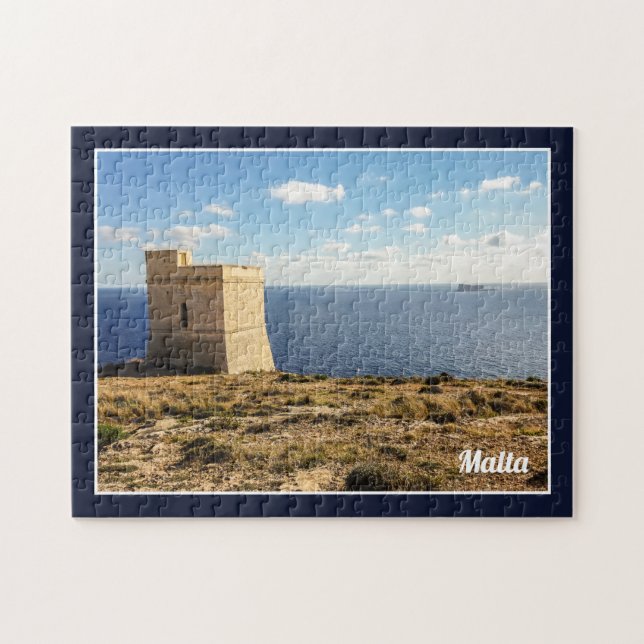 Quebra-cabeça Malta Tal Hamrija Tower And Filfla Island (Horizontal)