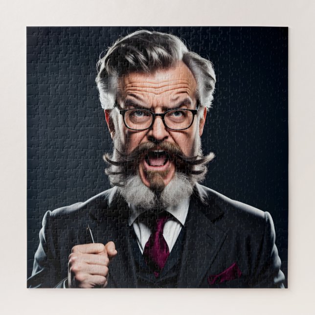 Quebra-cabeça Maluco professor com barba (Vertical)