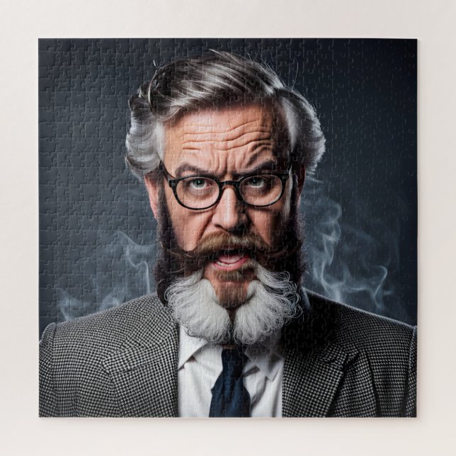 Quebra-cabeça Maluco professor com barba (Vertical)