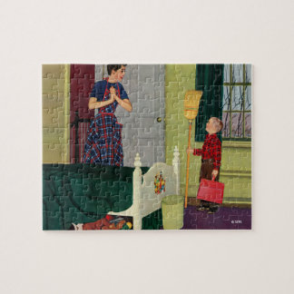 Quebra-cabeça Mamã, eu limpei minha sala!