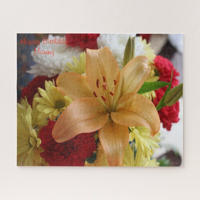 Quebra-cabeça Mamãe de Aniversário. (Horizontal)