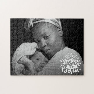 Quebra-cabeça Mamãe é Minha Melhor Amiga Foto Citação Lettering 