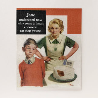 Quebra-cabeça Mamãe zangada e Bolo arruinado - Engraçada com o V