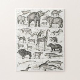 Quebra-cabeça Mammalia Branca e Negra