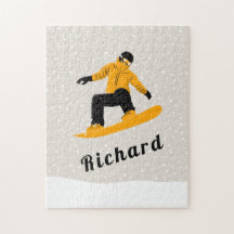 Man Snowboard Custom Name Extreme Winter Sport
