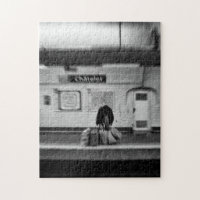 Man with shopping bags in subway (Chatelet)