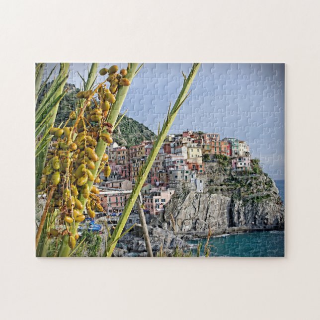 Quebra-cabeça Manarola - Cinque Terre - Azeitonas - 11x14 - 252  (Horizontal)