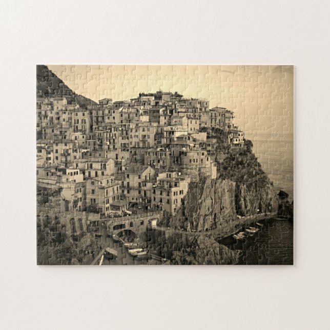 Quebra-cabeça Manarola em Sepia Tones - 11x14 - 252 pcs. (Horizontal)