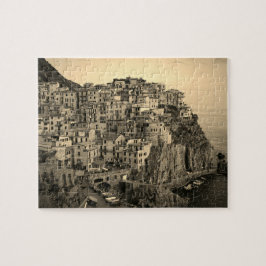Quebra-cabeça Manarola em Sepia Tones - Itália - 8x10 - 110 pcs.