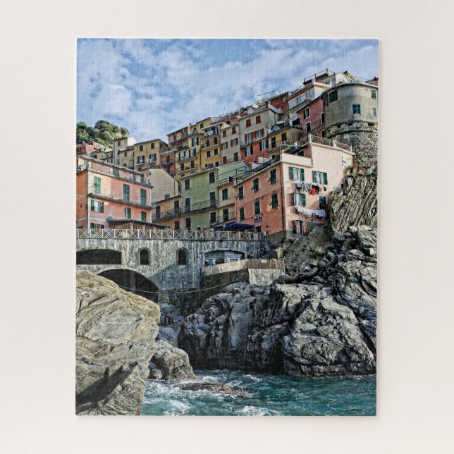 Quebra-cabeça Manarola Itália Viagem Adventure - 16x20 - 520 pc (Vertical)