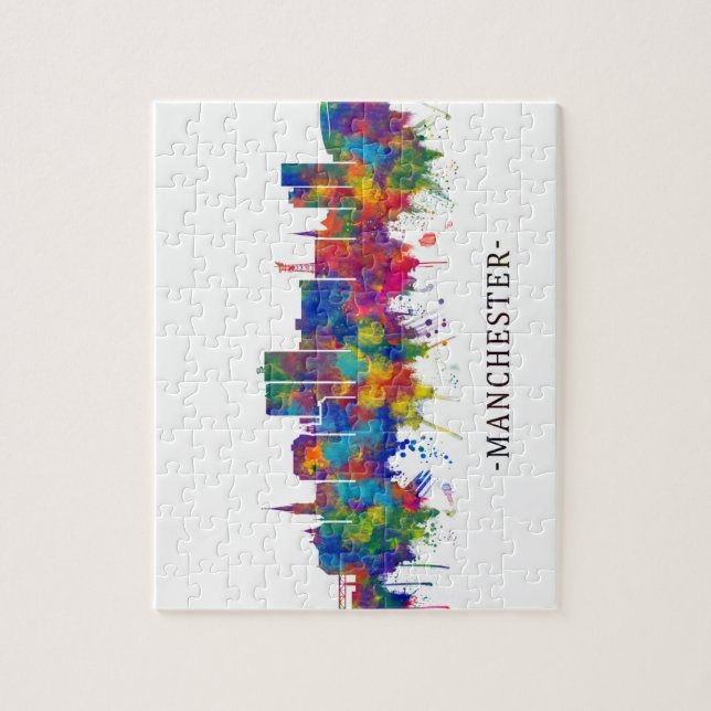 Quebra-cabeça Manchester USA Skyline (Vertical)