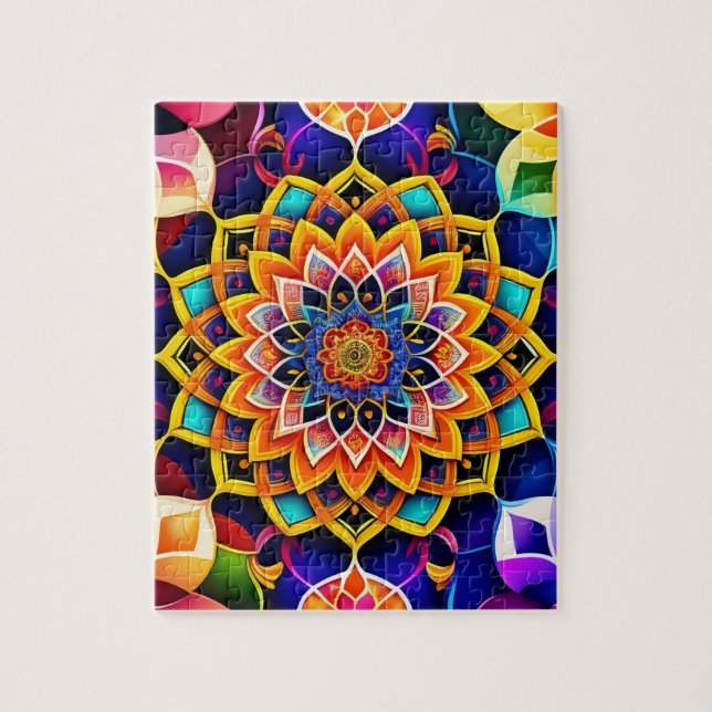 Quebra-cabeça Mandala Colorida (Vertical)