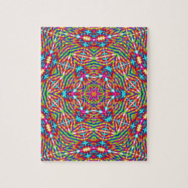 Quebra-cabeça Mandala colorido emaranhado (Vertical)