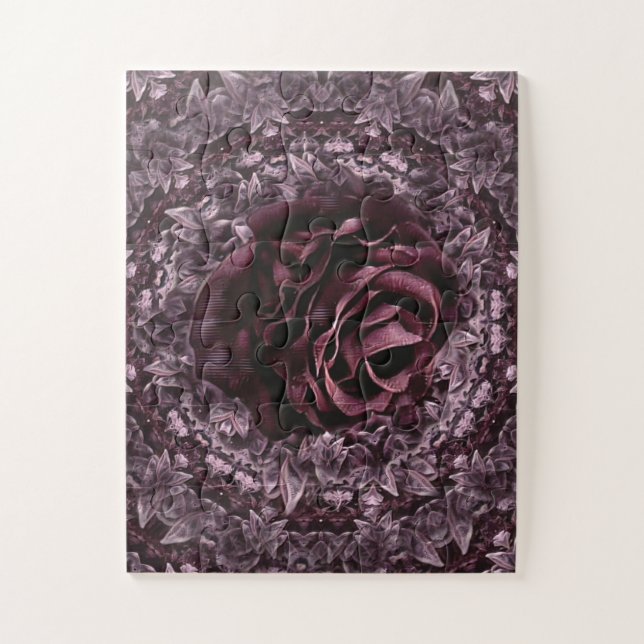 Quebra-cabeça Mandala de Rosa  (Vertical)