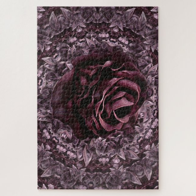 Quebra-cabeça Mandala de Rosa  (Vertical)