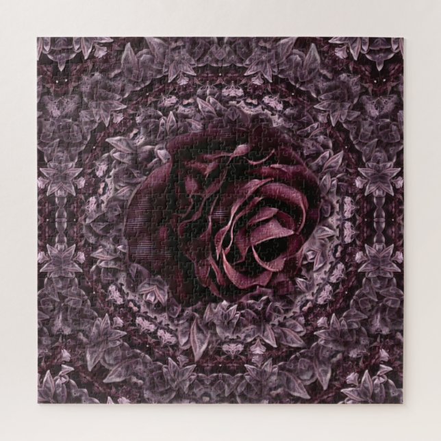 Quebra-cabeça Mandala de Rosa  (Vertical)