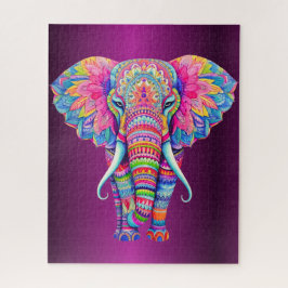 Quebra-cabeça Mandala Elephant | Boho Spirit Animal Gift