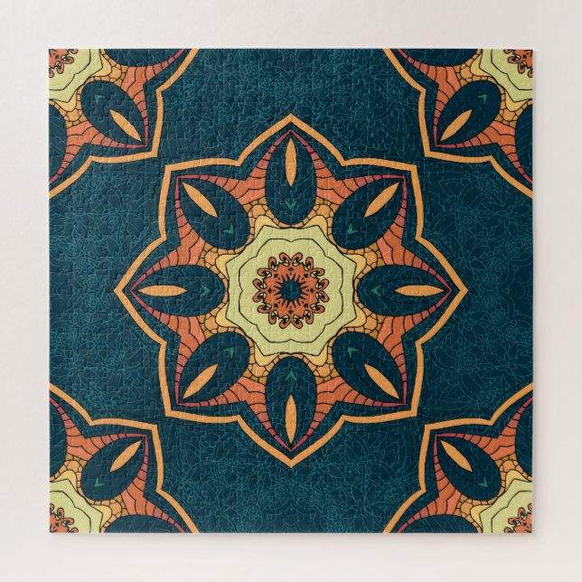 Quebra-cabeça Mandala étnica: padrão de colheita sem descontinui (Vertical)