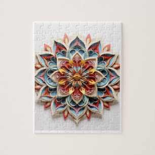 Quebra-cabeça Mandala Quebra-cabeça, 8" x 10", 110 peças