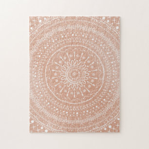 Quebra-cabeça Mandala tribal geométrica